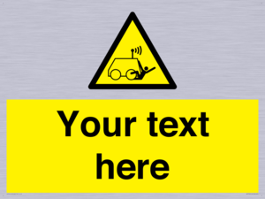 Custom warning run over by operator controlled machine